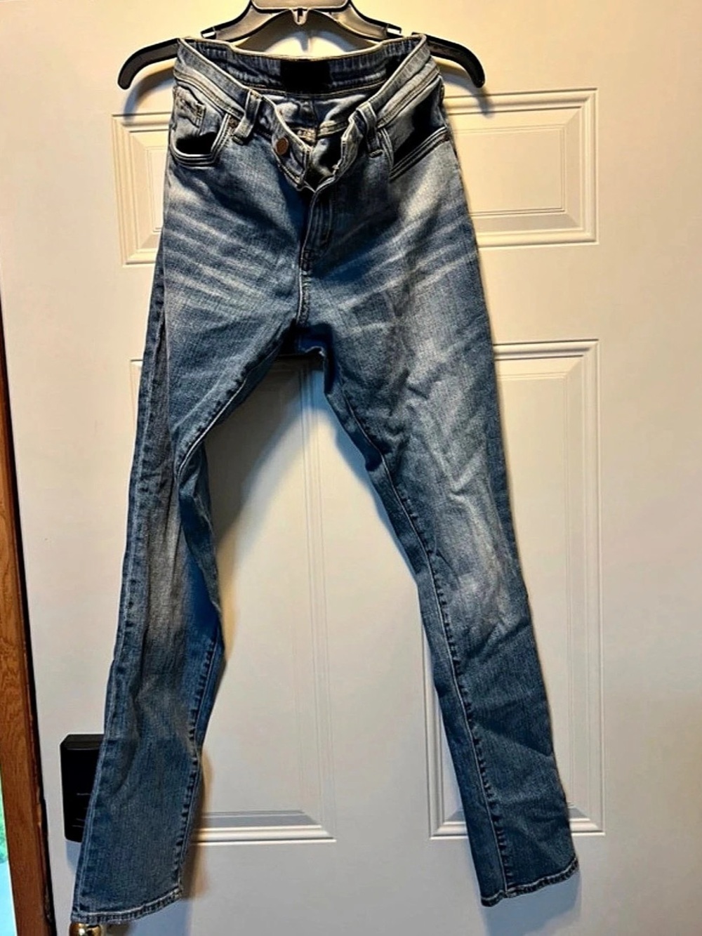Buckle Black Skinny Distressed Blue Jeans Waist 32